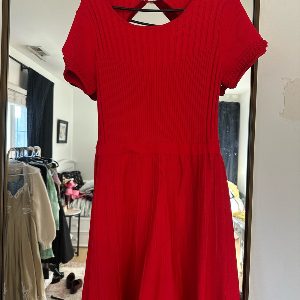Parker Bold Red Knit Dress